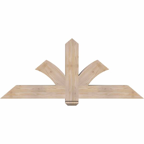 Ekena Millwork Redmond Smooth Timber Gable Bracket, Douglas Fir, 60"W x 25"H x 5 1/2"D x 5 1/2"F, 10/12 Pitch GBW060X25X0606RED00SDF - main
